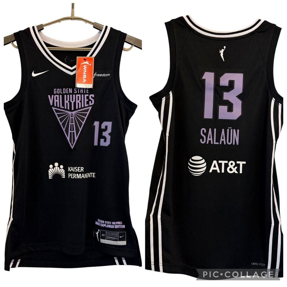 Nike WNBA Golden State Valkyries Salaun 13 Explorer Jersey Black Small NEW